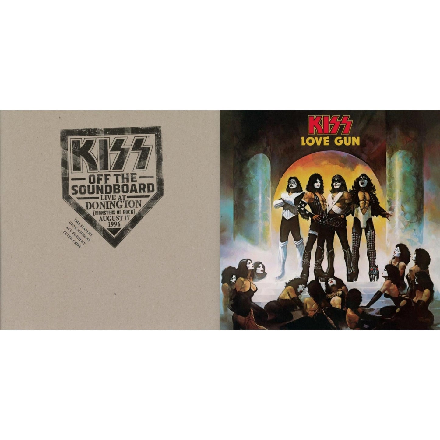 Kiss Off The Soundboard: Donington 1996 (Live) (3LP) & Love Gun (Tangerine/Aqua Splatter LP Vinyl)
