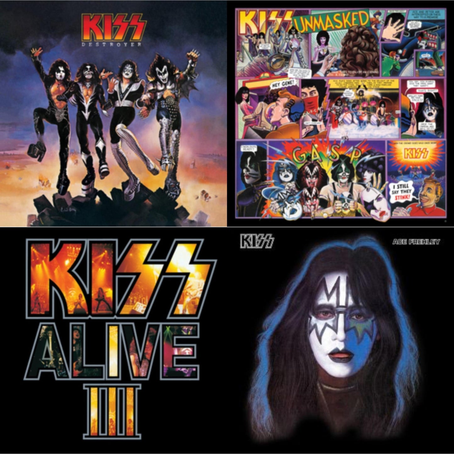 Destroyer & Unmasked & Alive Iii & Ace Frehley