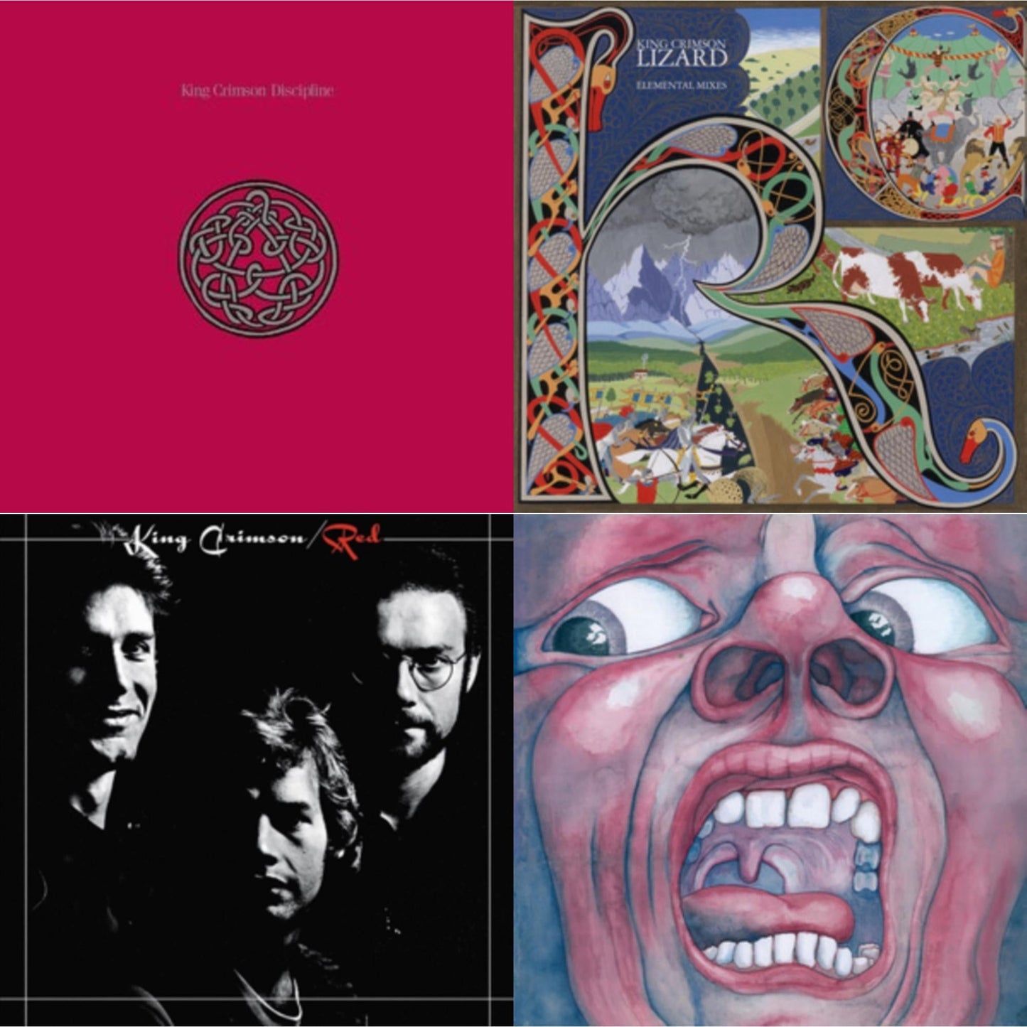 Discipline (200G/2022 Steven Wilson Remix) & Lizard (2025 David Singleton Elemental Mixes) & Red (200G) & In The Court Of The Crimson King (200G)