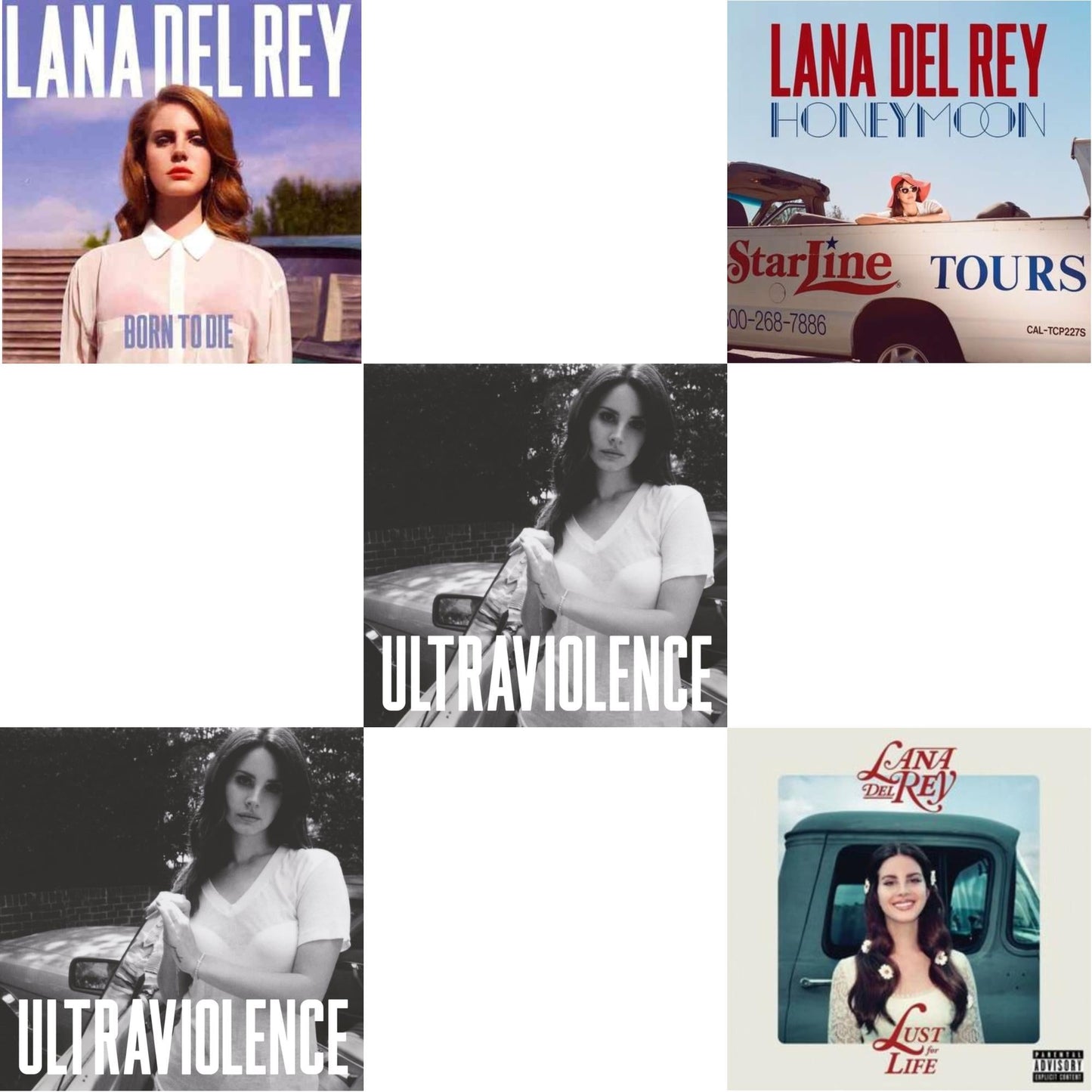 Born To Die & Ultraviolence & Ultraviolence & Honeymoon & Lust For Life
