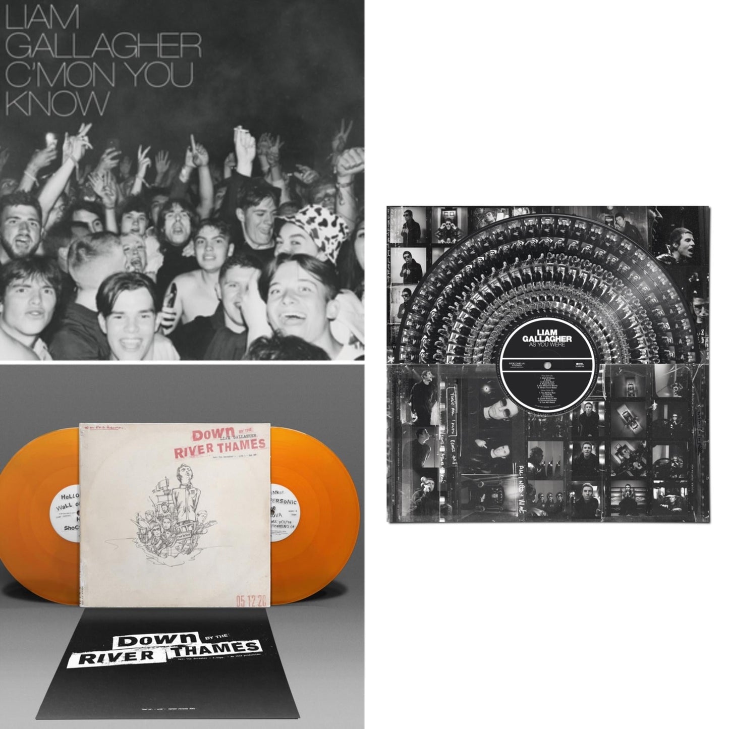 C'mon You Know & Down By The River Thames (2LP/Orange Vinyl) & As You Were (Zoetrope LP Vinyl)