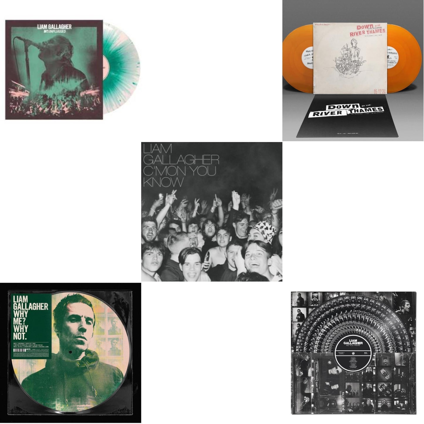 Mtv Unplugged (Live At Hull City Hall) (I) (Light Pink With Aqua Green Splatter LP Vinyl) & Why Me? Why Not (Picutre Disc) & C'mon You Know & Down By The River Thames (2LP/Orange Vinyl) & As You Were (Zoetrope LP Vinyl)