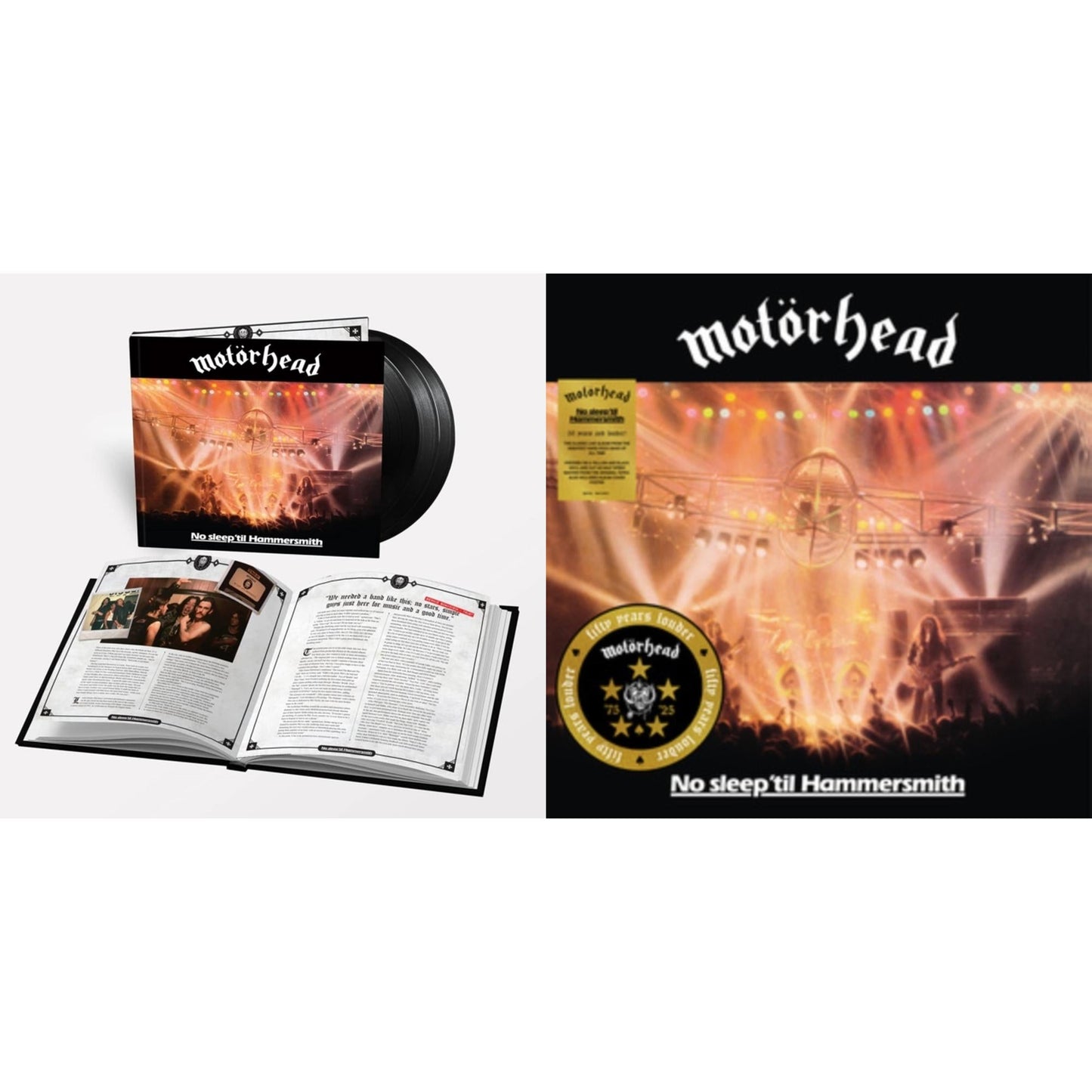 No Sleep 'Til Hammersmith (X) (3LP) & No Sleep Til Hammersmith (50Th Anniversary) (Yellow/Black LP Vinyl/Half-Speed)