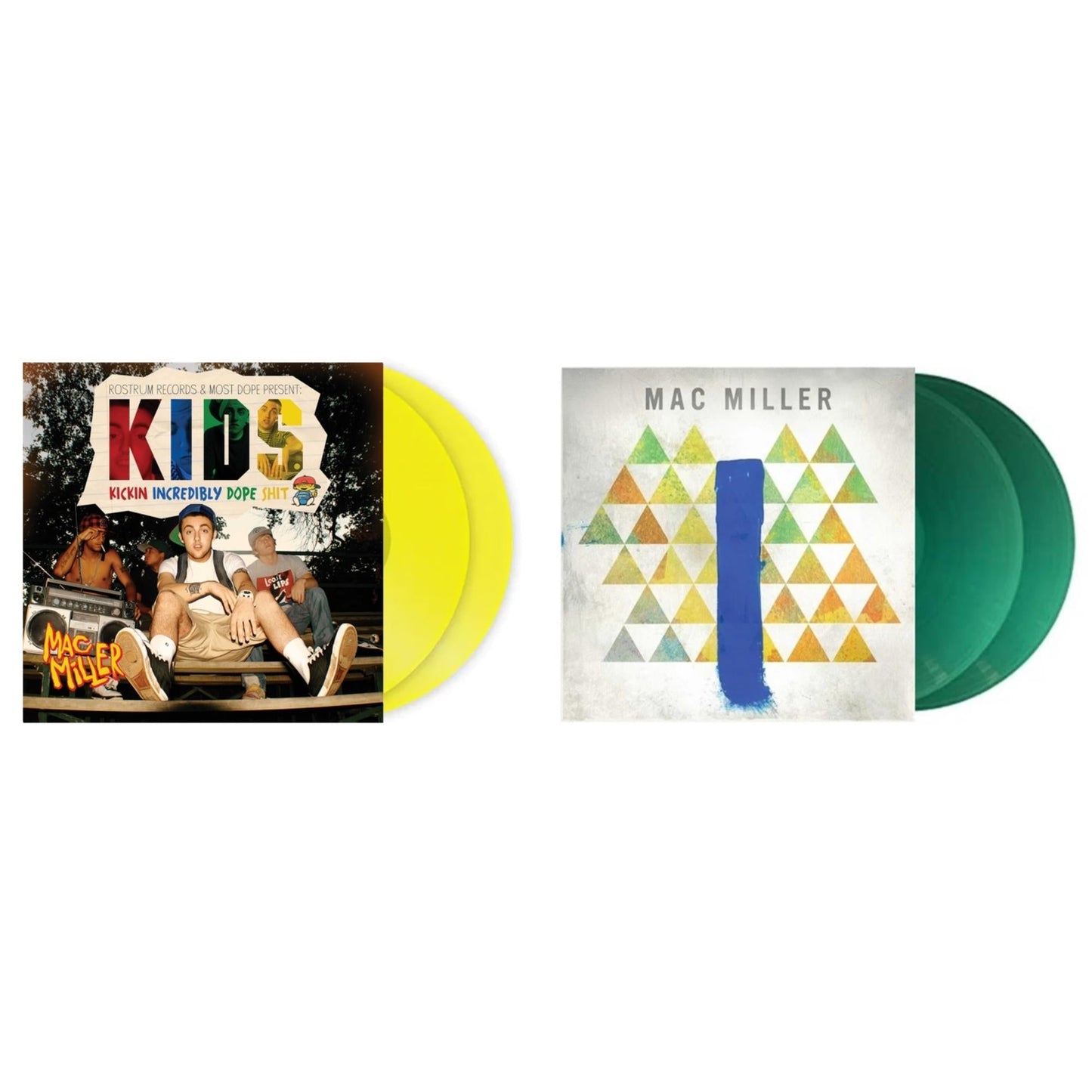 K.I.D.S. (Translucent Yellow Vinyl/2LP) & Blue Slide Park (Translucent Green Vinyl/2LP)