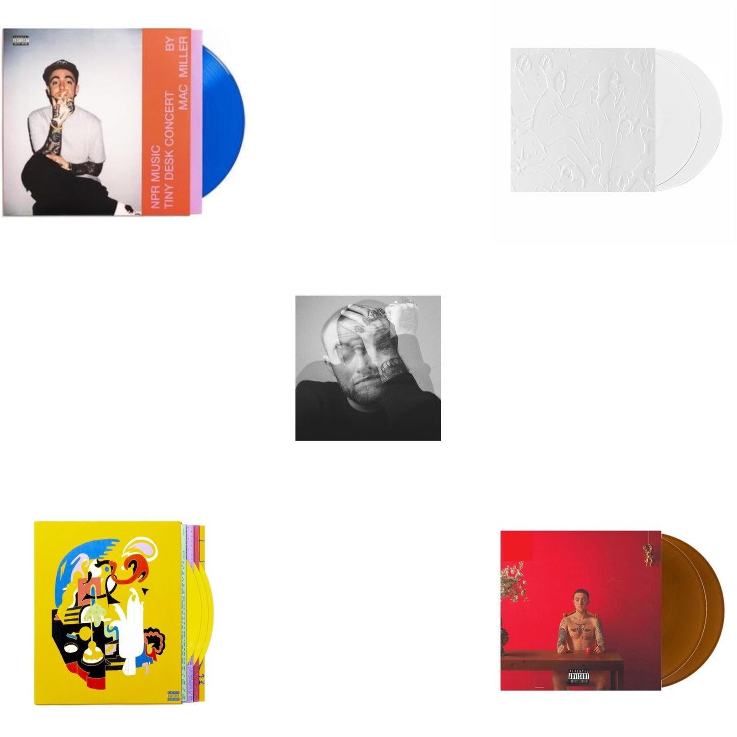 Npr Music Tiny Desk Concert (Translucent Blue LP Vinyl/B-Side Etching/Insert) & Faces (3LP/Yellow Vinyl) & Circles (White Vinyl/2LP) & Macadelic (White Vinyl/2LP) & Watching Movies With The Sound Off (Brown Vinyl/2LP)