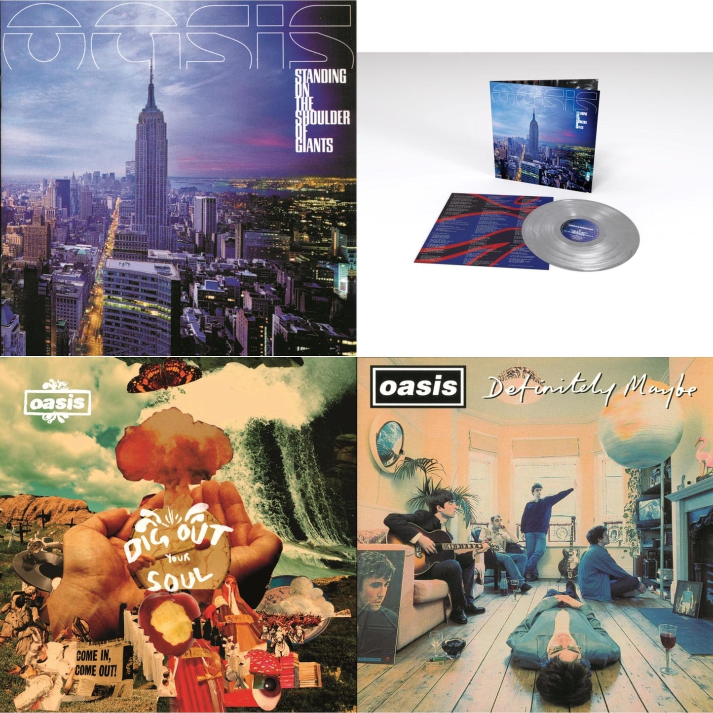 Standing On The Shoulder Of Giants & Standing On The Shoulder Of Giants (25Th Anniversary/Silver LP Vinyl) & Dig Out Your Soul (2LP) & Definitely Maybe