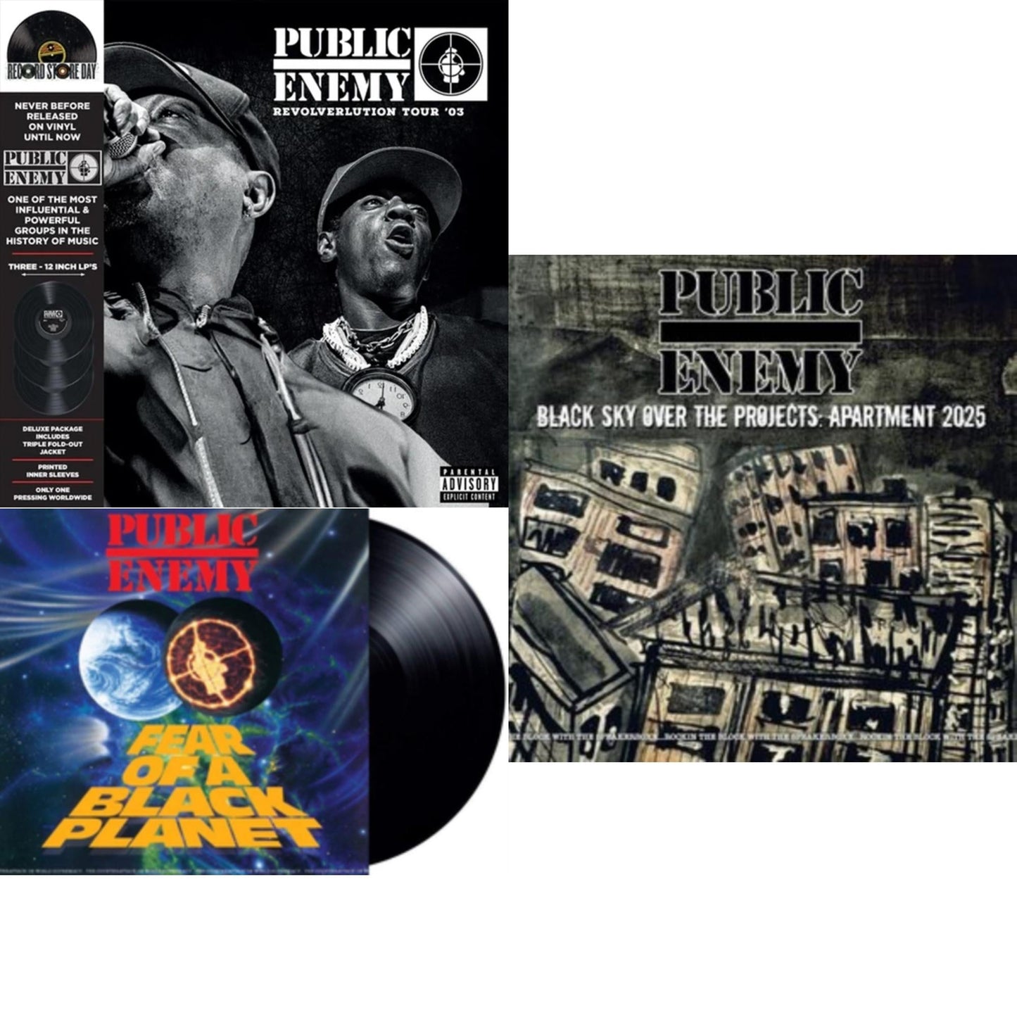Revolverlution Tour 2003 (3LP) & Fear Of A Black Planet & Black Sky Over The Projects: Apartment 2025