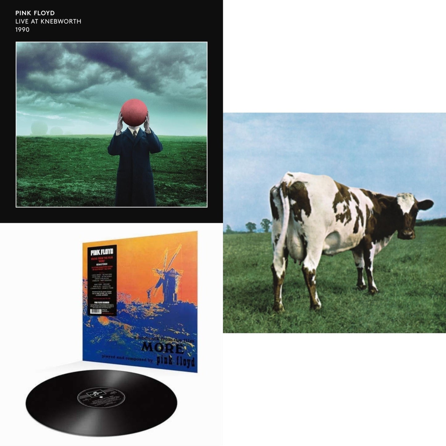 Live At Knebworth 1990 (2LP/180G/45 RPM) & More (180G) & Atom Heart Mother (180G/Gatefold/2016 Version)