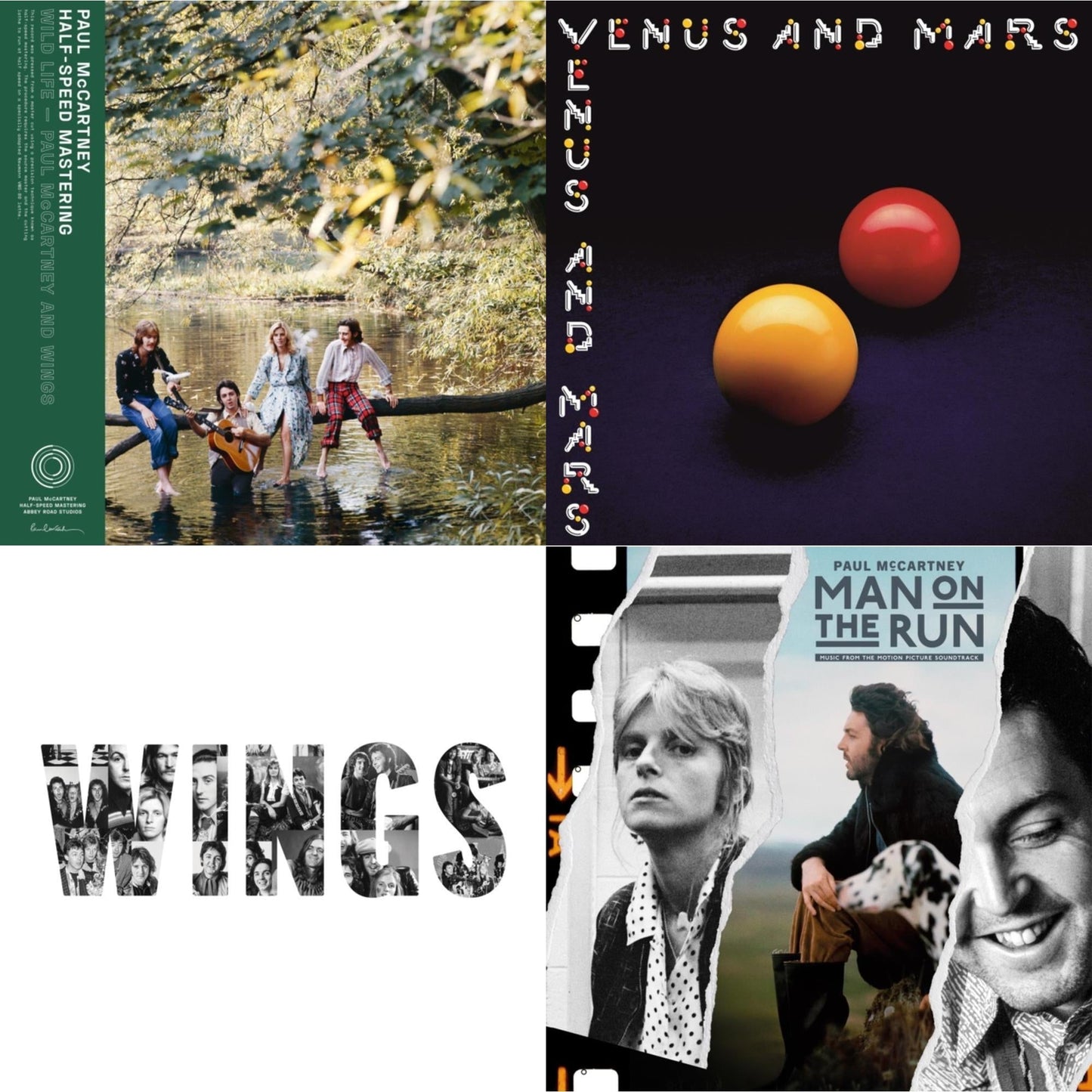 Wild Life (50Th Anniversary/Half-Speed Master) & Venus & Mars (50Th Anniversary) (180G/Half-Speed) & Wings (180G) & Man On The Run (Ost) (180G)