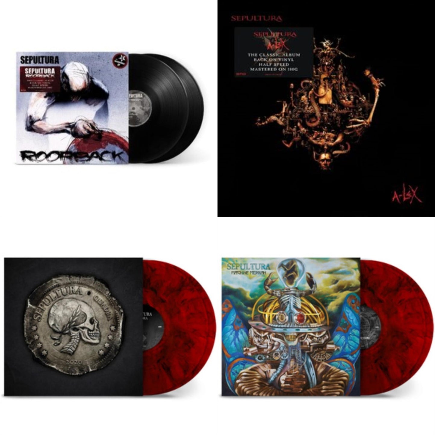 Roorback & A-Lex (2LP) & Quadra (40Th Anniversary Edition/Red Ruby LP Vinyl) & Machine Messiah (40Th Anniversary Edition/Red LP Vinyl)