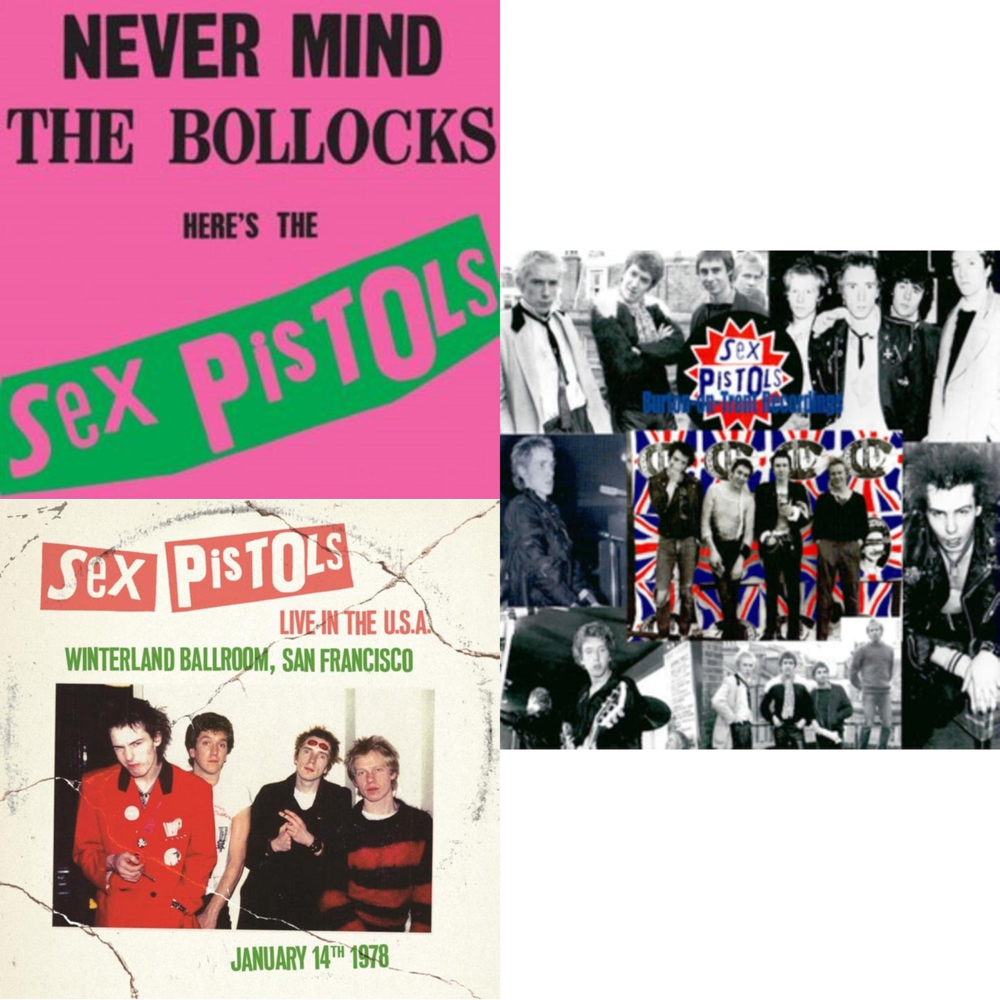 Never Mind The Bollocks: Here's The Sex Pistols & Live In The U.S.A. 1978 - Winterland Ballroom, San Francisco (Blue LP Vinyl) & Burton On Trend Recordings Live At The 76 Club