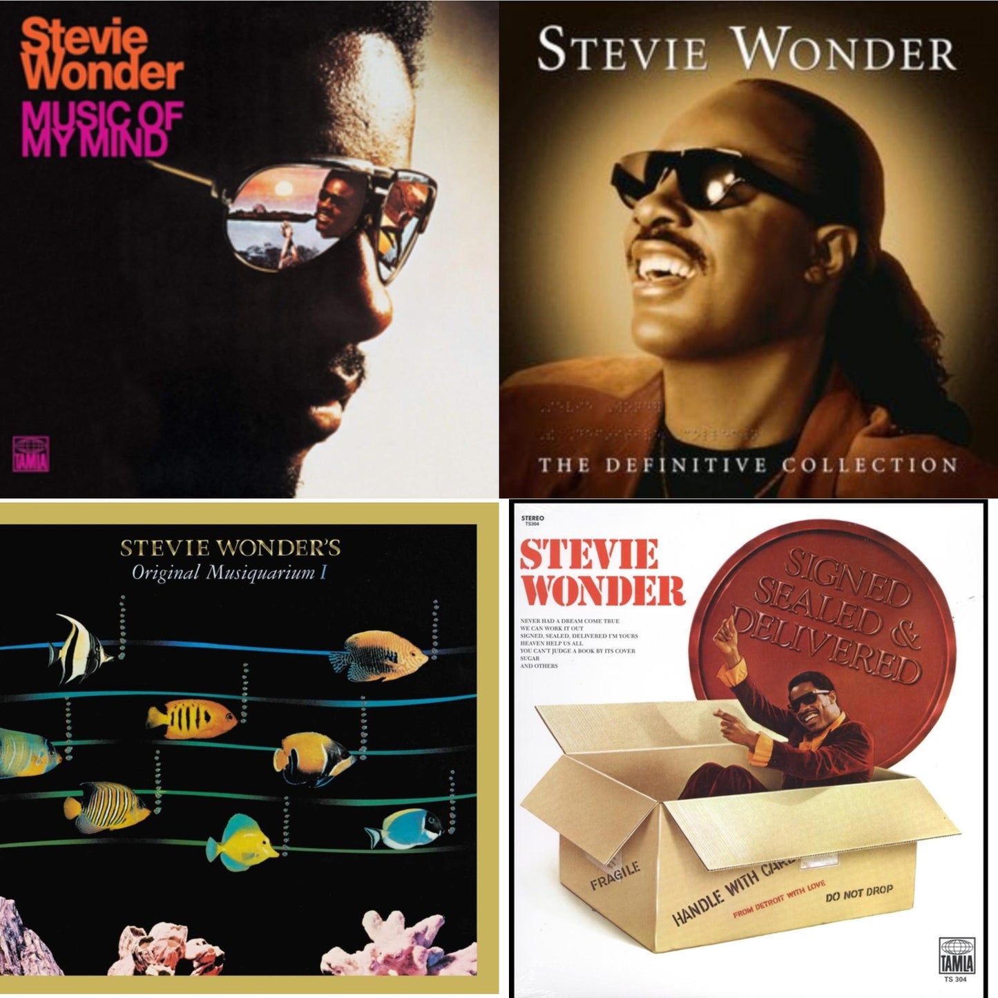 Music Of My Mind & Definitive Collection (2LP) & Original Musiquarium I (2LP) & Signed Sealed And Delivered (LP)