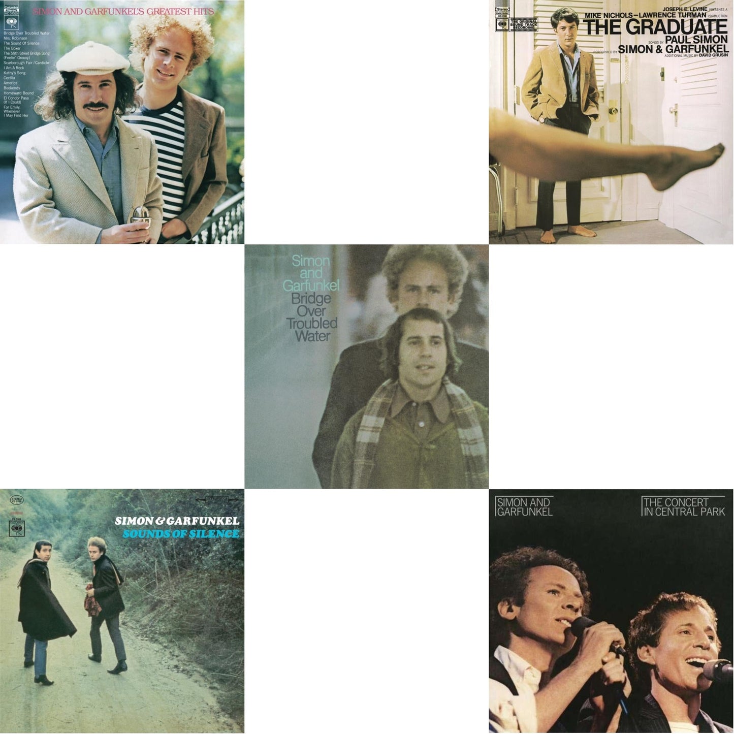 Greatest Hits (140G/Dl Code) & Sounds Of Silence (180G LP Vinyl/ Dl Insert) & Bridge Over Troubled Water (180G LP Vinyl/ Dl Insert) & Graduate (140G/Dl Code) & Concert In Central Park (2LP/180G/Dl Card/Gatefold)