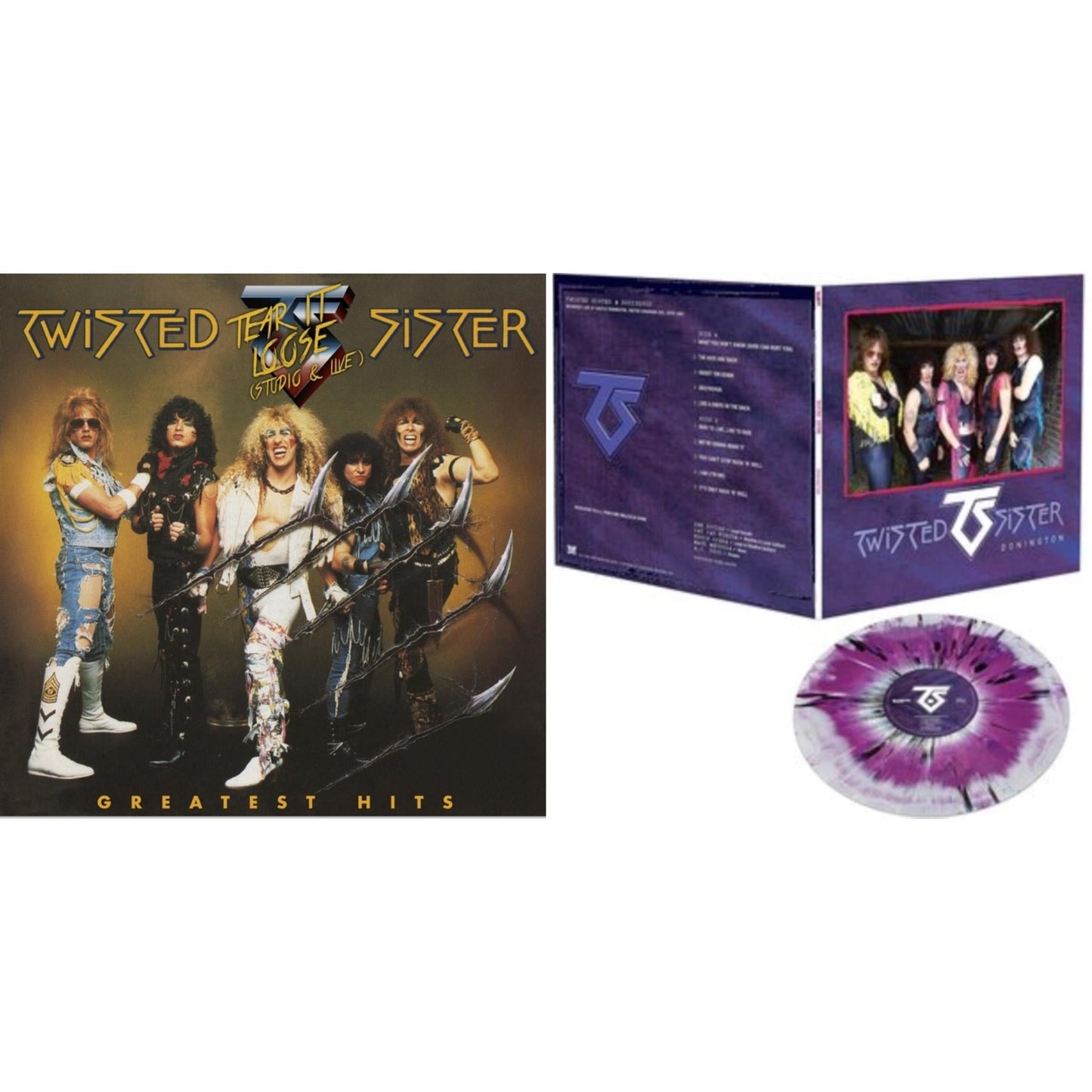 Greatest Hits (Clear Red Vinyl/Limited Anniversary Edition/2LP) & Donington (Purple, Black & White Splatter LP Vinyl)