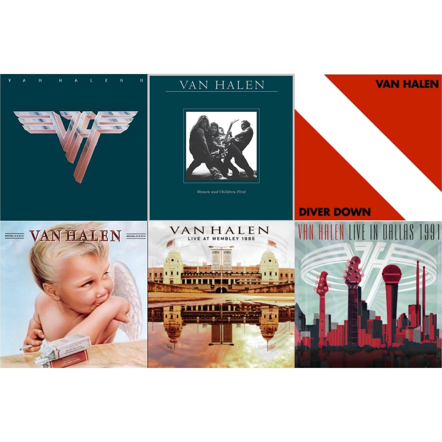 Van Halen Ii (180G/Remastered) & Women & Children First & Diver Down & 1984 & Live At Wembley & Live In Dallas 1991 (X) (2LP)