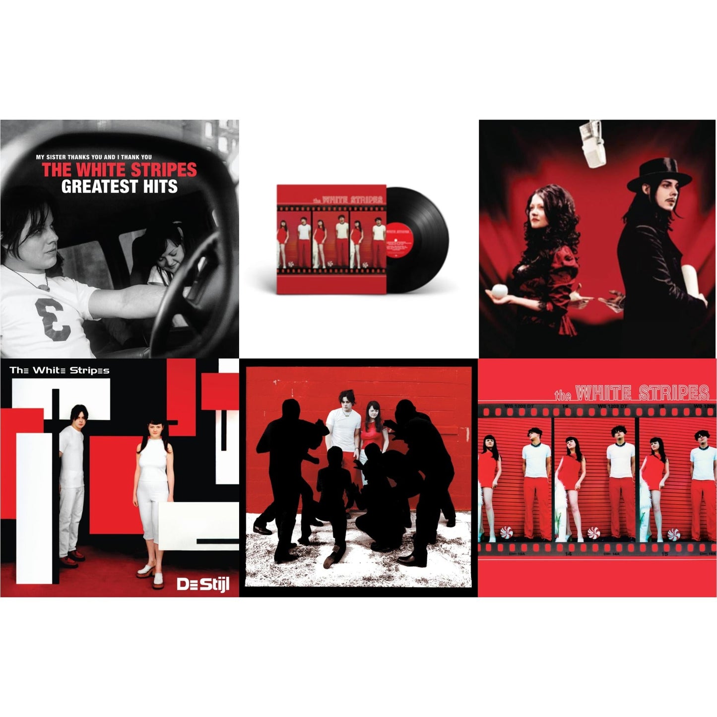 Greatest Hits (2LP/Black & Red Vinyl) & White Stripes & Get Behind Me Satan (2LP) & De Stijl & White Blood Cells (Reissue) & White Stripes