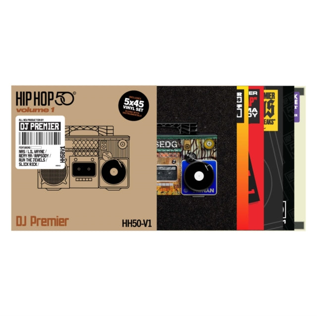 This 7 Inch Vinyl is brand new.Format: 7 Inch VinylMusic Style: Boom BapThis item's title is: Hip Hop 50: Vol 1 (5-7Inch/Color Vinyl)Artist: Dj PremierLabel: HipHop50Barcode: 011796202226Release Date: 2/24/2023