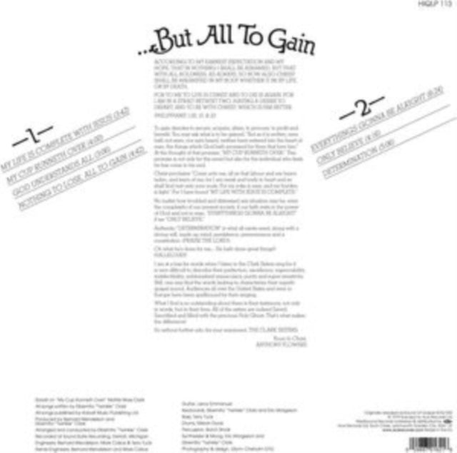 This LP Vinyl is brand new.Format: LP VinylMusic Style: GospelThis item's title is: He Gave Me Nothing To LoseArtist: Clark SistersLabel: Westbound RecordsBarcode: 029667016216Release Date: 5/26/2023