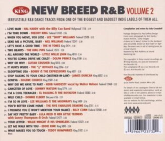 Product Image : This CD is brand new.<br>Format: CD<br>Music Style: Soul<br>This item's title is: King New Breed R&B 2 / Various<br>Artist: Various Artists<br>Label: Kent Soul<br>Barcode: 029667237321<br>Release Date: 4/30/2012