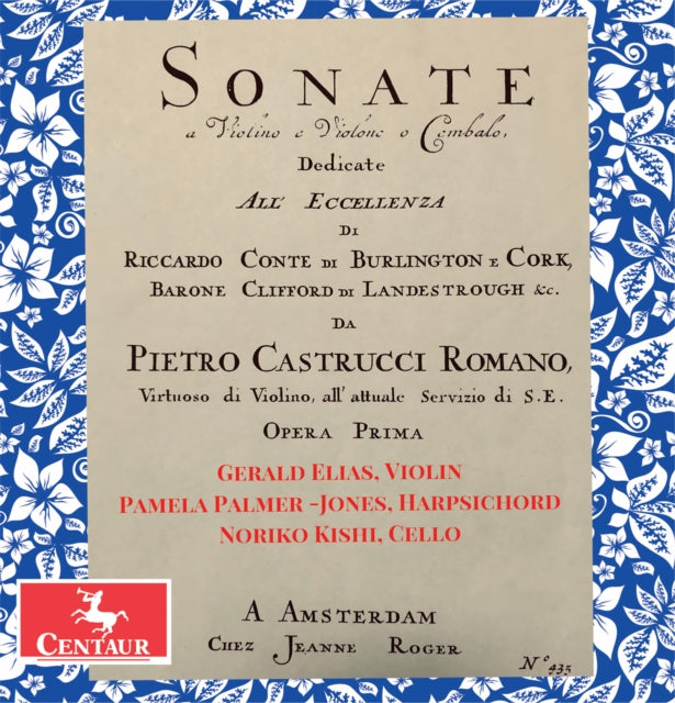 This CD is brand new.Format: CDThis item's title is: Castrucci: Sonate A Violino E Violone O Cembalo, Opera PrimaArtist: Gerald; Pamela Palmer-Jones; Noriko Kishi EliasBarcode: 044747393223Release Date: 4/1/2022
