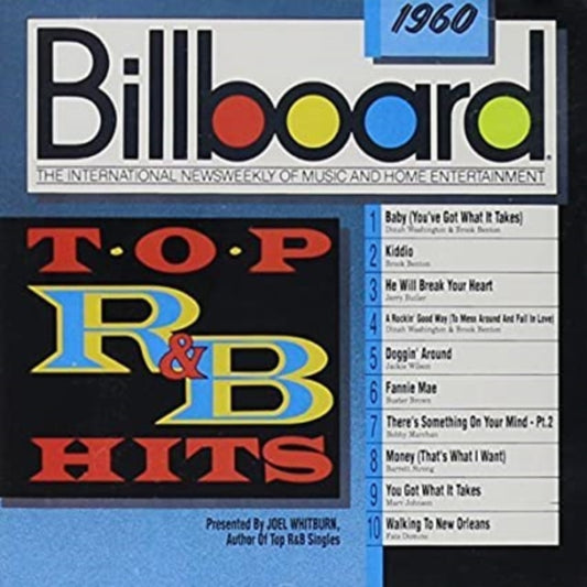 Product Image : This CD is brand new.<br>Format: CD<br>Music Style: Rhythm & Blues<br>This item's title is: Top R & B Hits 1960<br>Artist: Billboard<br>Barcode: 081227064624<br>