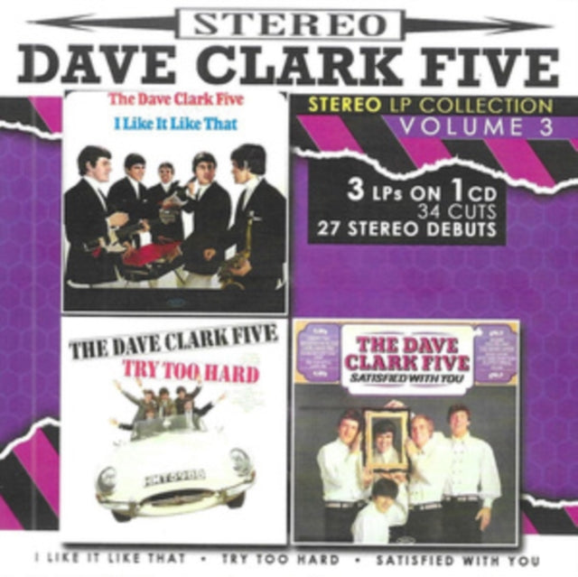 This is a 3 CD SKU bundle.
1.This CD is brand new.Format: CDThis item's title is: Stereo LP Collection, Vol. 3-3 LPs On 1 CD-34 Cuts-27 Stereo DebutsArtist: Dave Five ClarkBarcode: 097037056261Release Date: 5/3/2024
2.This CD is brand new.