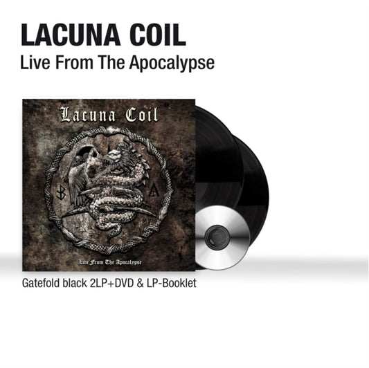 This LP Vinyl is brand new.Format: LP VinylThis item's title is: Live From The Apocalypse (2LP/DVD/Booklet)Artist: Lacuna CoilLabel: CENTURY MEDIABarcode: 194398745411Release Date: 7/23/2021