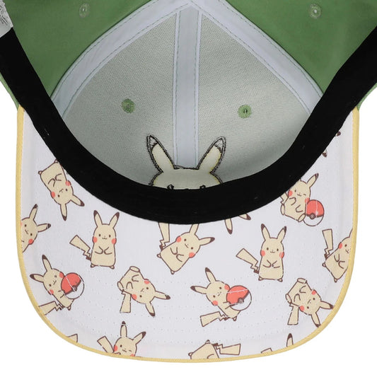 Hat Snapback: Pokemon - Pikachu (Green)