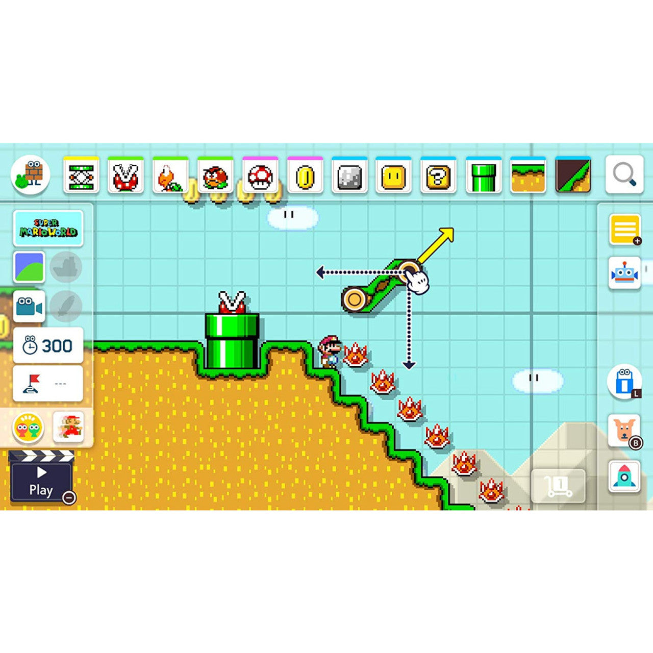 Product Image : This is brand new.<br>Mario fans of the world, unite! Now you can play, create, and share the side-scrolling Super Mario courses of your dreams in the Super Mario Maker 2 game, available exclusively on the Nintendo Switch system! Dive into the single-player Story Mode and play built-in courses to rebuild Princess Peach's castle. Make your own courses, alone or together. And with a Nintendo Switch Online membership, share your courses, access a near-endless supply made by others, enjoy online