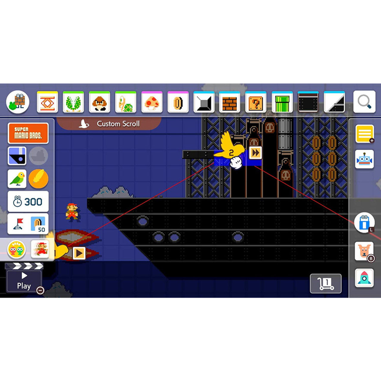 Product Image : This is brand new.<br>Mario fans of the world, unite! Now you can play, create, and share the side-scrolling Super Mario courses of your dreams in the Super Mario Maker 2 game, available exclusively on the Nintendo Switch system! Dive into the single-player Story Mode and play built-in courses to rebuild Princess Peach's castle. Make your own courses, alone or together. And with a Nintendo Switch Online membership, share your courses, access a near-endless supply made by others, enjoy online