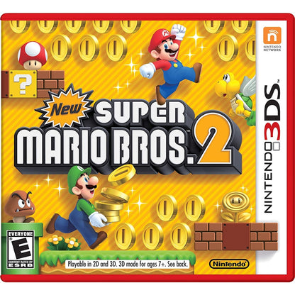 This is brand new.New Super Mario Bros. 2 is a side-scrolling Platformer video game for Nintendo 3DS. A sequel to the 2006 Nintendo DS release, New Super Mario Bros.