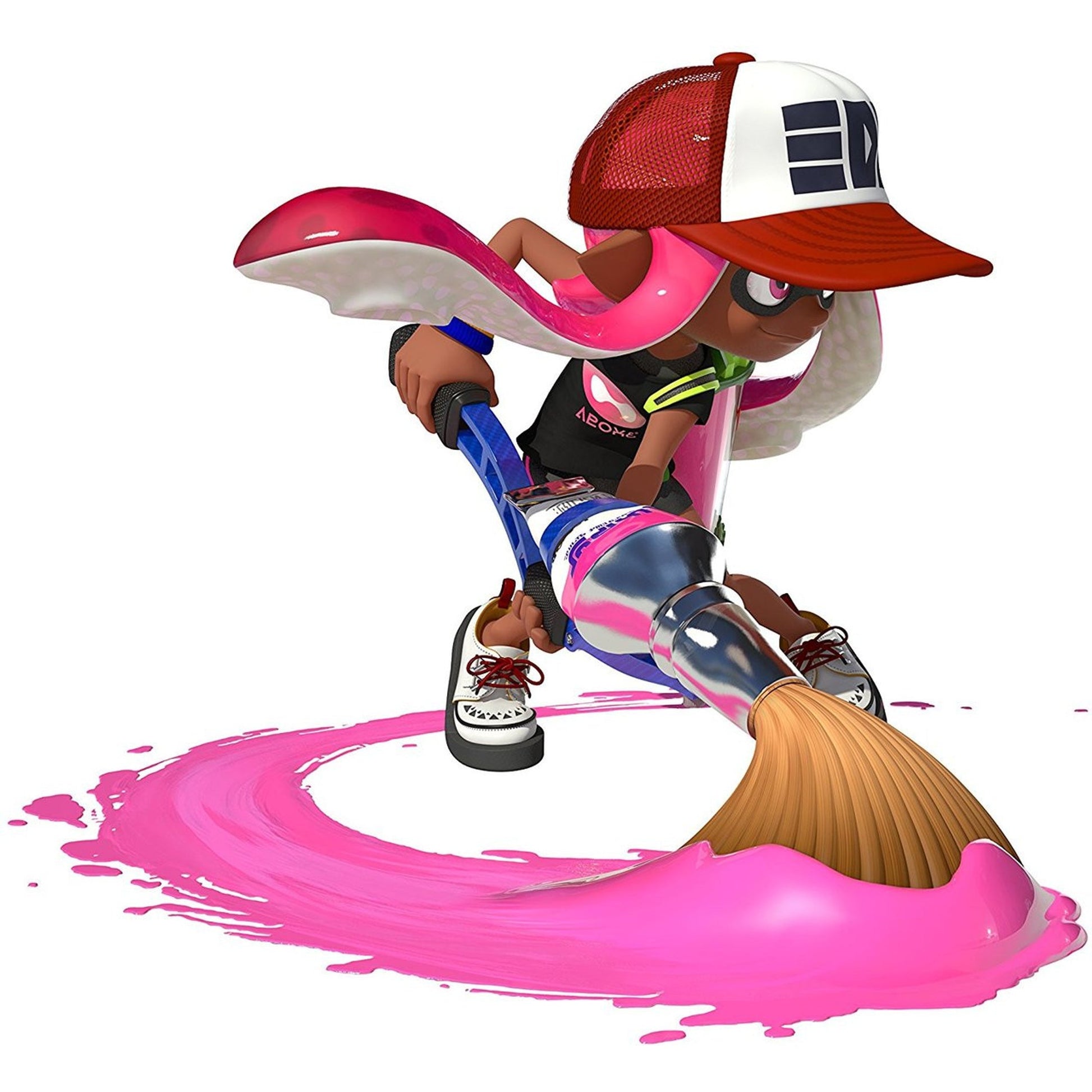 This is brand new.Make a mess in the ultimate mess-fest!
Splatter enemies and claim your turf as ink-spraying, squid-like Inklings in Nintendo's ultimate mess-fest! Challenge players online* in chaotic 4-on-4 turf wars and unleash squid powers to ink your way to victory. May the best mess win.
