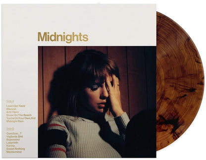 Fearless (Taylor's Version) (Gold Vinyl/3LP) & Midnights (X) (Mahogany Color LP Vinyl) & Life Of A Showgirl (X) (Sweat & Vanilla Perfume Portofino Orange Glitter LP Vinyl) & Fearless Platinum Edition