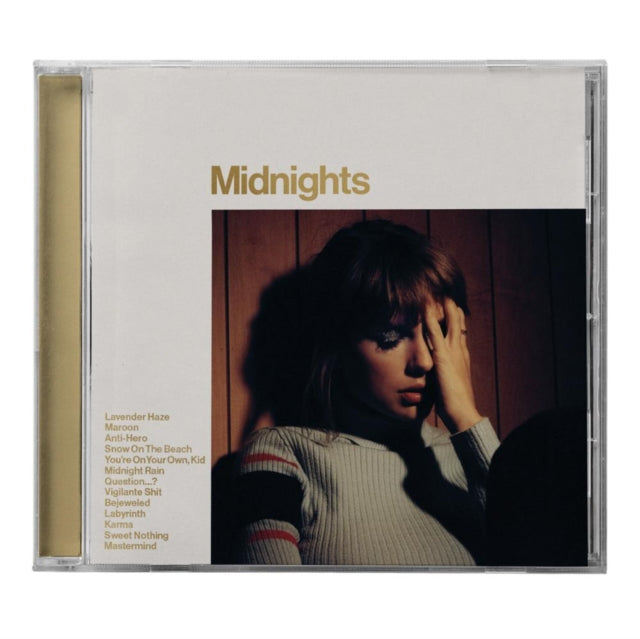 This CD is brand new.Format: CDMusic Style: Synth-popThis item's title is: Midnights (Edited) (Mahogany CD)Artist: Taylor SwiftLabel: REPUBLICBarcode: 602448247056Release Date: 10/21/2022