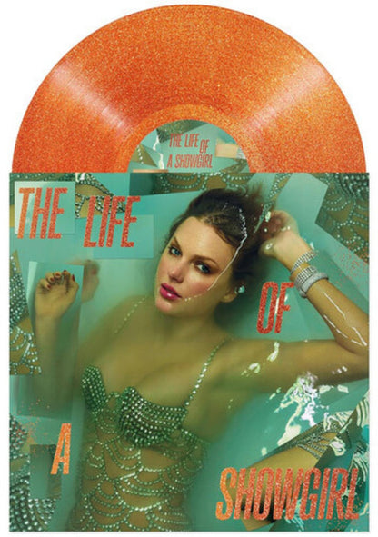 Fearless (Taylor's Version) (Gold Vinyl/3LP) & Midnights (X) (Mahogany Color LP Vinyl) & Life Of A Showgirl (X) (Sweat & Vanilla Perfume Portofino Orange Glitter LP Vinyl) & Fearless Platinum Edition