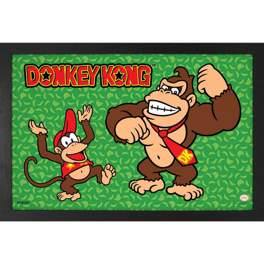 Framed Prints 11 x 17 - Donkey Kong - Monkey Business Green