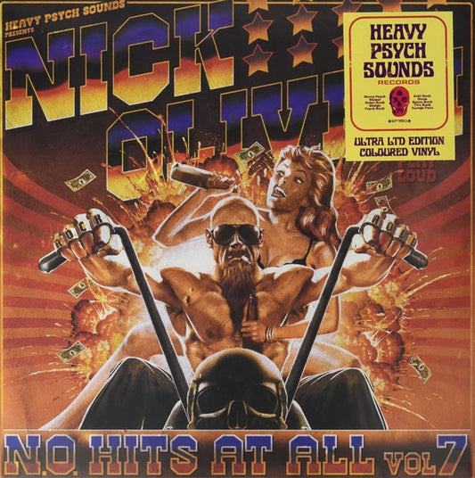 This LP Vinyl is brand new.Format: LP VinylThis item's title is: N.O. Hits At All Vol. 7 (Red/Yellow/Transparent Purple Striped LP Vinyl)Artist: Nick OliveriBarcode: 647697341421Release Date: 8/6/2021