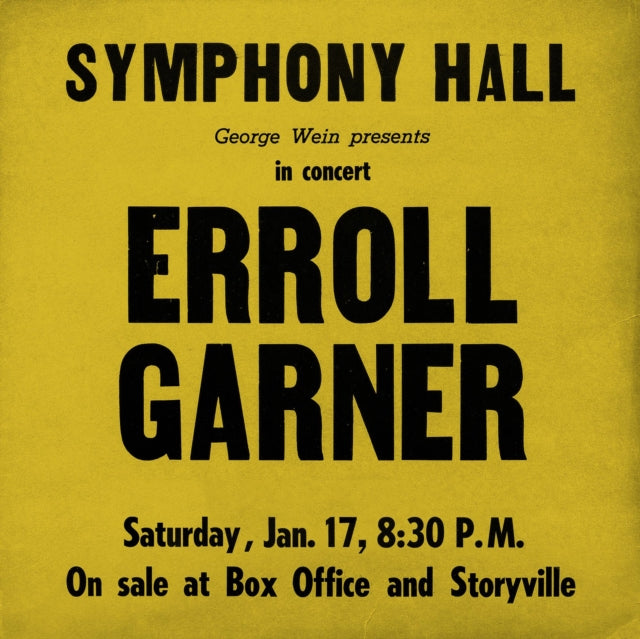 Errol Garner - Symphony Hall Concert - LP Vinyl