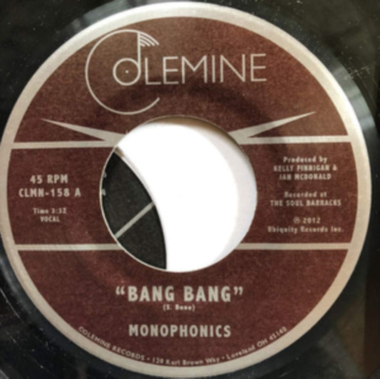 Product Image : This 7 inch Vinyl is brand new.<br>Format: 7 inch Vinyl<br>Music Style: Psychedelic<br>This item's title is: Bang Bang / Thinking Black<br>Artist: Monophonics<br>Label: Colemine Records<br>Barcode: 674862653508<br>Release Date: 8/24/2018