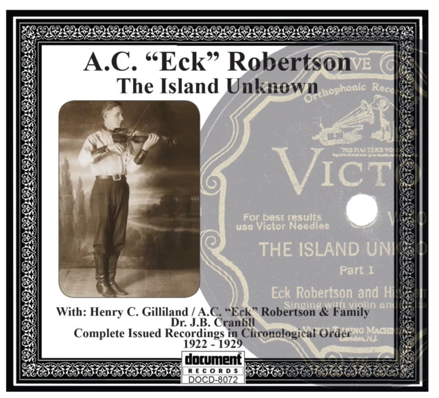 Product Image : This CD is brand new.<br>Format: CD<br>This item's title is: Island Unknown<br>Artist: A.C. (Eck) Robertson<br>Barcode: 714298807226<br>Release Date: 1/19/2024