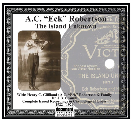 Product Image : This CD is brand new.<br>Format: CD<br>This item's title is: Island Unknown<br>Artist: A.C. (Eck) Robertson<br>Barcode: 714298807226<br>Release Date: 1/19/2024