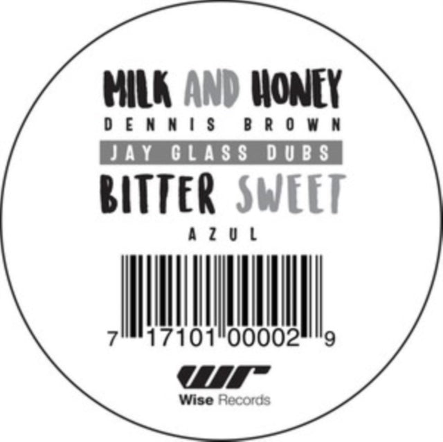 This 12 Inch Vinyl is brand new.Format: 12 Inch VinylMusic Style: DubThis item's title is: Milk & Honey / Bitter SweetArtist: Dennis; Azul; Jay Glass Dubs BrownLabel: WISE RECORDSBarcode: 717101000029Release Date: 6/10/2022