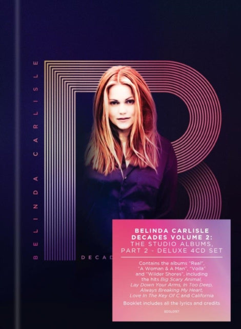 This is a 2 CD SKU bundle.
1.This CD is brand new.Format: CDThis item's title is: Decades Volume 2: The Studio Albums Part 2 (4CD)Artist: Belinda CarlisleBarcode: 740155735739Release Date: 1/26/2024
2.This CD is brand new.