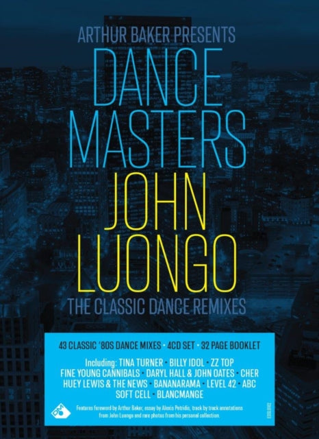 This CD is brand new.Format: CDMusic Style: DiscoThis item's title is: Arthur Baker Presents Dance Masters - John Luongo (4CD)Artist: Various ArtistsLabel: Edsel RecordsBarcode: 740155736231Release Date: 11/17/2023