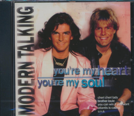 Product Image : This CD is brand new.<br>Format: CD<br>Music Style: Europop<br>This item's title is: You're My Heart You're My Soul<br>Artist: Modern Talking<br>Label: ARIOLA<br>Barcode: 743217057329<br>Release Date: 9/21/1999