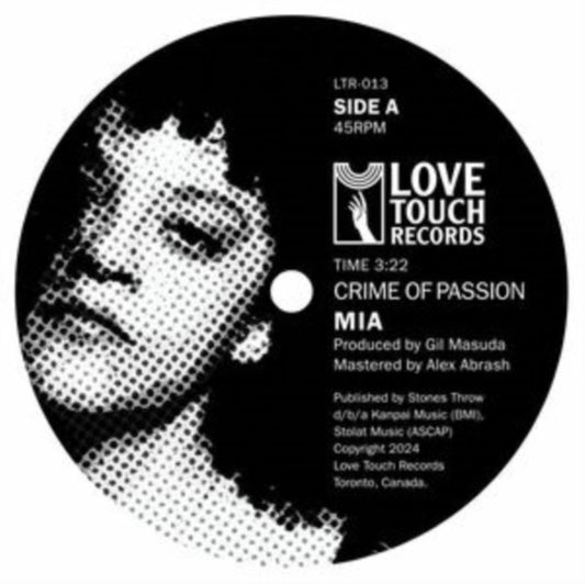 This 7 Inch Vinyl is brand new.Format: 7 Inch VinylThis item's title is: Crime Of Passion B/W Love BugArtist: MiaBarcode: 743407181926Release Date: 5/17/2024
