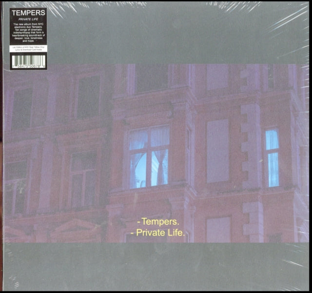 This LP Vinyl is brand new.Format: LP VinylMusic Style: DarkwaveThis item's title is: Private Life (Clear Yellow LP Vinyl)Artist: TempersLabel: Dais RecordsBarcode: 758475506786Release Date: 11/8/2019