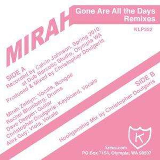 This 12 Inch Vinyl is brand new.Format: 12 Inch VinylMusic Style: Pop RockThis item's title is: Gone Are All The DaysArtist: MirahLabel: K RECORDSBarcode: 789856122219Release Date: 8/24/2010
