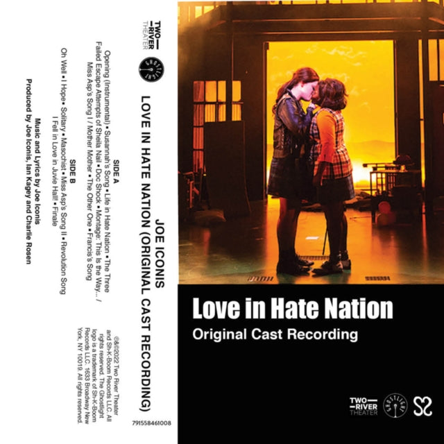 This Music Cassette is brand new.Format: Music CassetteMusic Style: MusicalThis item's title is: Love In Hate Nation (X) (Original Cast Recording)Artist: Joe IconisLabel: GHOSTLIGHT RECORDSBarcode: 791558461008Release Date: 12/2/2022