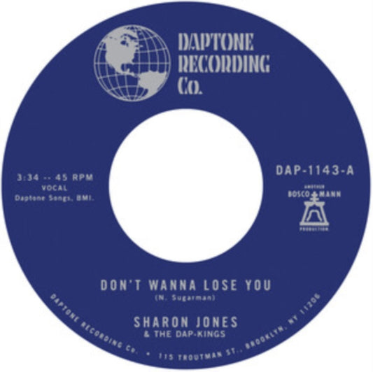 This 7 Inch Vinyl is brand new.Format: 7 Inch VinylThis item's title is: Don't Want To Lose You B/W Don't Give A Friend A NumberArtist: Sharon & The Dap-Kings JonesBarcode: 823134114319Release Date: 3/29/2024